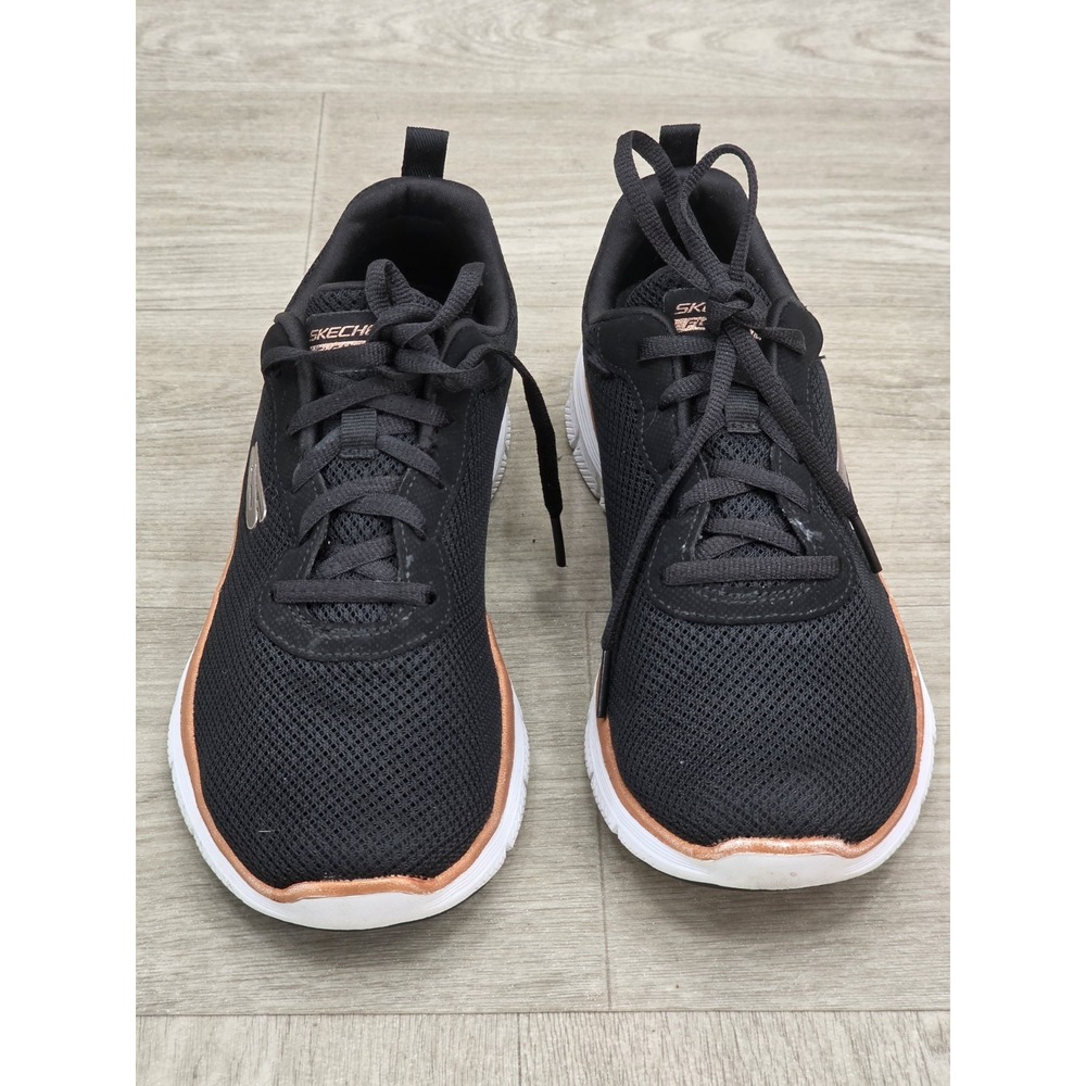 Sketchers Flex Lite Air Cooled Memory Foam Sneakers Black Women's 9.5 Shoes